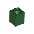 Lego Used - Brick 1 x 1~ [Dark Green]