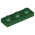 Lego NEW - Plate 1 x 3~ [Dark Green]