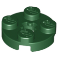 Lego NEW - Plate Round 2 x 2 with Axle Hole~ [Dark Green]