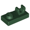 Lego NEW - Plate Modified 1 x 2 with Open O Clip on Top~ [Dark Green]