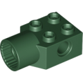 Lego Used - Technic Brick Modified 2 x 2 with Pin Hole and Rotation Joint Socket~ [Dark Green]