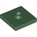 Lego NEW - Plate Modified 2 x 2 with Groove and 1 Stud in Center (Jumper)~ [Dark Green]