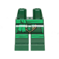 Lego NEW - Hips and Legs with Green Sash and Knee Wrappings Pattern~ [Dark Green]