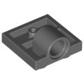 Lego NEW - Plate Modified 2 x 2 with Pin Hole - Full Cross Support Underneath~ [Dark Bluish Gray]
