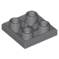 Lego NEW - Tile Modified 2 x 2 Inverted~ [Dark Bluish Gray]