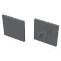 Lego NEW - Road Sign 2 x 2 Square with Open O Clip~ [Dark Bluish Gray]