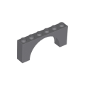Lego Used - Arch 1 x 6 x 2 - Medium Thick Top without Reinforced Underside~ [Dark Bluish Gray]