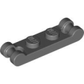 Lego NEW - Plate Modified 1 x 2 with Bar Handles on Ends~ [Dark Bluish Gray]