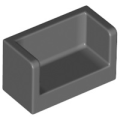 Lego NEW - Panel 1 x 2 x 1 with Rounded Corners and 2 Sides~ [Dark Bluish Gray]