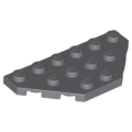 Lego Used - Wedge Plate 3 x 6 Cut Corners~ [Dark Bluish Gray]