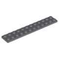 Lego NEW - Plate 2 x 12~ [Dark Bluish Gray]