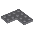 Lego Used - Plate 4 x 4 Corner~ [Dark Bluish Gray]