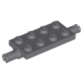 Lego NEW - Plate Modified 2 x 4 with Pins and Thin Angled Supports~ [Dark Bluish Gray]