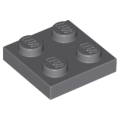Lego Used - Plate 2 x 2~ [Dark Bluish Gray]