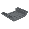 Lego Used - Slope Inverted 45 6 x 4 Double with 4 x 4 Cutout~ [Dark Bluish Gray]