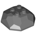 Lego NEW - Rock 4 x 4 Octagonal Boulder Top~ [Dark Bluish Gray]