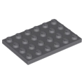 Lego Used - Plate 4 x 6~ [Dark Bluish Gray]