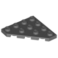 Lego NEW - Wedge Plate 4 x 4 Cut Corner~ [Dark Bluish Gray]