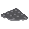 Lego NEW - Plate Round Corner 4 x 4~ [Dark Bluish Gray]