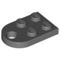 Lego NEW - Plate Modified 2 x 3 with Hole~ [Dark Bluish Gray]