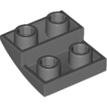Lego NEW - Slope Curved 2 x 2 x 2/3 Inverted~ [Dark Bluish Gray]