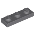 Lego NEW - Plate 1 x 3~ [Dark Bluish Gray]