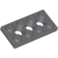 Lego NEW - Technic Plate 2 x 4 with 3 Holes~ [Dark Bluish Gray]