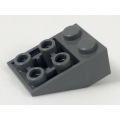 Lego NEW - Slope Inverted 33 3 x 2 with Flat Bottom Pin and Connections between~ [Dark Bluish Gray]
