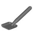 Lego NEW - Minifigure Utensil Shovel / Spade - Handle with Round End~ [Dark Bluish Gray]
