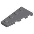Lego NEW - Wedge Plate 4 x 2 Left~ [Dark Bluish Gray]