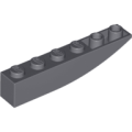 Lego NEW - Slope Curved 6 x 1 Inverted~ [Dark Bluish Gray]