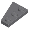 Lego NEW - Wedge Plate 3 x 2 Right~ [Dark Bluish Gray]