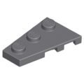 Lego NEW - Wedge Plate 3 x 2 Left~ [Dark Bluish Gray]