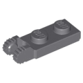 Lego NEW - Hinge Plate 1 x 2 Locking with 2 Fingers on End~ [Dark Bluish Gray]