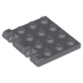 Lego NEW - Hinge Plate 3 x 4 Locking Dual 2 Fingers~ [Dark Bluish Gray]
