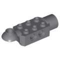 Lego Used - Technic Brick Modified 2 x 3 with Pin Holes Rotation Joint Ball Hal~ [Dark Bluish Gray]