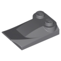 Lego Used - Slope Curved 3 x 2 x 2/3 with 2 Studs Wing End~ [Dark Bluish Gray]