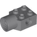 Lego NEW - Technic Brick Modified 2 x 2 with Pin Hole and Rotation Joint Socket~ [Dark Bluish Gray]