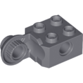 Lego Used - Technic Brick Modified 2 x 2 with Pin Hole and Rotation Joint Ball ~ [Dark Bluish Gray]