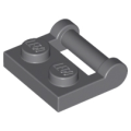 Lego NEW - Plate Modified 1 x 2 with Bar Handle on Side - Closed Ends~ [Dark Bluish Gray]
