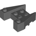 Lego NEW - Wedge 3 1/2 x 4 with Stud Notches~ [Dark Bluish Gray]