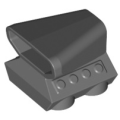 Lego Used - Vehicle Air Scoop Engine Top 2 x 2~ [Dark Bluish Gray]