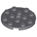 Lego NEW - Plate Round 4 x 4 with Hole~ [Dark Bluish Gray]