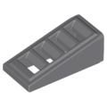 Lego Used - Slope 18 2 x 1 x 2/3 with Grille~ [Dark Bluish Gray]