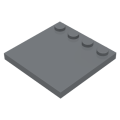 Lego NEW - Tile Modified 4 x 4 with Studs on Edge~ [Dark Bluish Gray]
