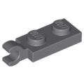 Lego NEW - Plate Modified 1 x 2 with Clip on End (Horizontal Grip)~ [Dark Bluish Gray]