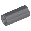 Lego Used - Technic Axle Connector 2L (Smooth with x Hole + Orientation)~ [Dark Bluish Gray]