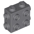 Lego NEW - Brick Modified 1 x 2 x 1 2/3 with Studs on Side and Ends~ [Dark Bluish Gray]