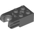 Lego NEW - Technic Brick Modified 2 x 2 with Ball Socket and Axle Hole - Straig~ [Dark Bluish Gray]