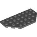 Lego NEW - Wedge Plate 4 x 8 Cut Corners~ [Dark Bluish Gray]